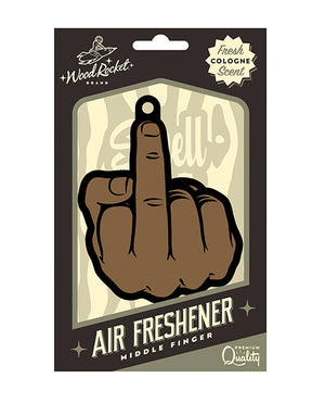 Wood Rocket Wood Rocket Middle Finger Brown Air Freshener - Cologne