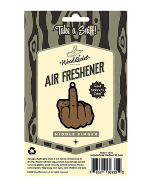 Wood Rocket Wood Rocket Middle Finger Brown Air Freshener - Cologne - Image 2