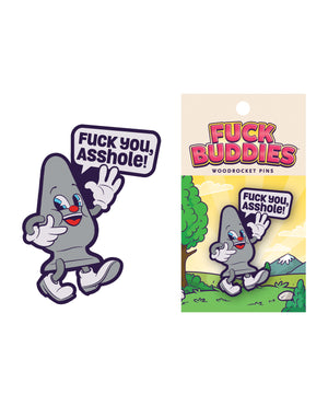 Wood Rocket Wood Rocket Fuck Buddies Fuck You Asshole Pin - Grey - Image 2