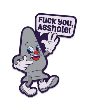 Wood Rocket Wood Rocket Fuck Buddies Fuck You Asshole Pin - Grey