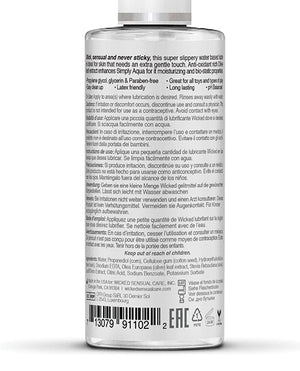 Wicked Sensual Care Wicked Sensual Care Simply Aqua Waterbased Lubricant - 2.3 oz - Image 2