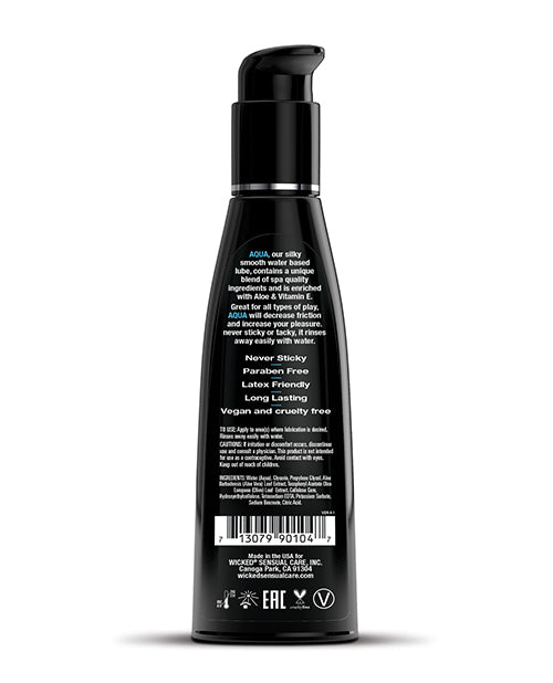 Wicked Sensual Care Wicked Sensual Care Aqua Waterbased Lubricant - 4 oz Fragrance Free
