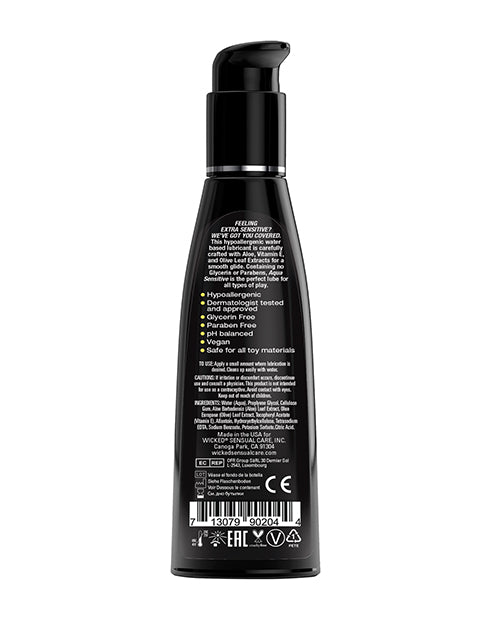 Wicked Sensual Care Wicked Sensual Care Hypoallergenic Aqua Sensitive Waterbased Lubricant - 4 oz Unscented