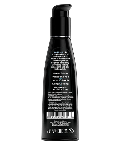Wicked Sensual Care Wicked Sensual Care Aqua Chill Water Based Cooling Lubricant - 4 oz - Image 2