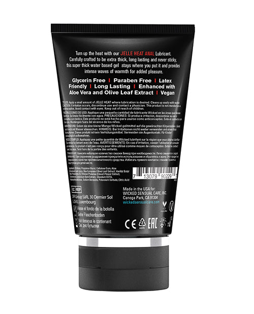 Wicked Sensual Care Wicked Sensual Care Jelle Warming Waterbased Anal Gel Lubricant - 4 oz