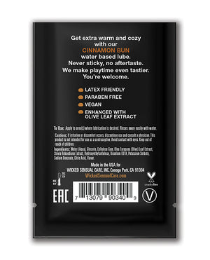 Wicked Sensual Care Wicked Sensual Care Aqua Waterbased Lubricant - .1 oz Cinnamon Bun - Image 2