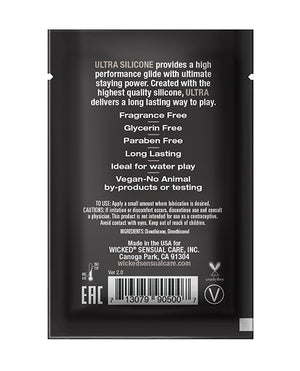 Wicked Sensual Care Wicked Sensual Care Ultra Silicone Based Lubricant - .1 oz Fragrance Free - Image 2