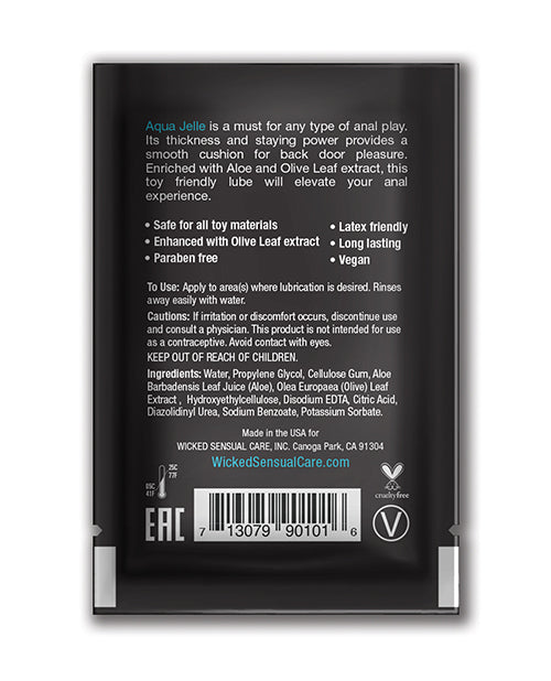 Wicked Sensual Care Wicked Sensual Care Jelle Water Based Anal Lubricant - .1 oz Fragrance Free