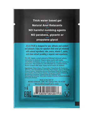 Wicked Sensual Care Wicked Sensual Care Jelle Plus Water Based Anal Lubricant with Relaxants - .1 oz - Image 2