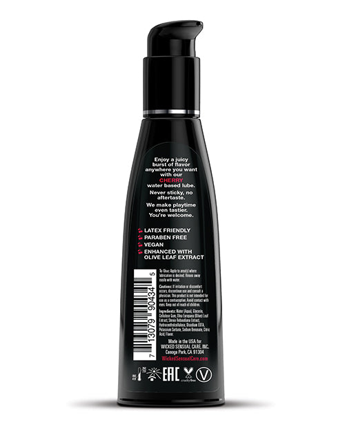 Wicked Sensual Care Wicked Sensual Care Aqua Water Based Lubricant - 4 oz Cherry - Image 2