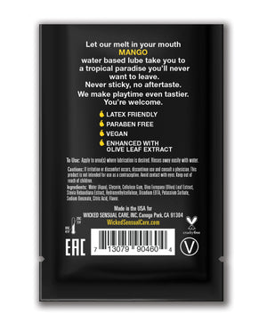 Wicked Sensual Care Wicked Sensual Care Water Based Lubricant - .1 oz Mango