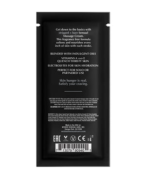 Wicked Sensual Care Wicked Sensual Care Stripped &amp; Bare Unscented Massage Cream - .34 oz - Image 2