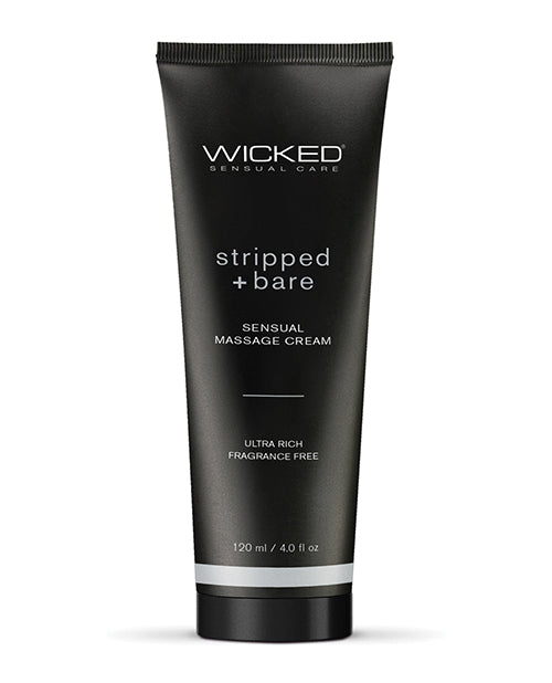 Wicked Sensual Care Wicked Sensual Care Stripped &amp; Bare Unscented Massage Cream - 4 oz