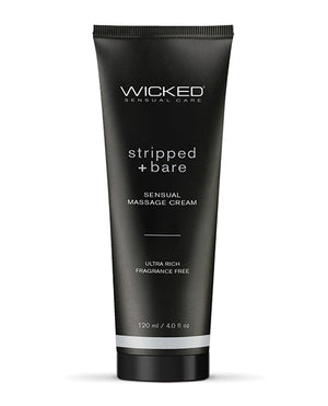 Wicked Sensual Care Wicked Sensual Care Stripped &amp; Bare Unscented Massage Cream - 4 oz
