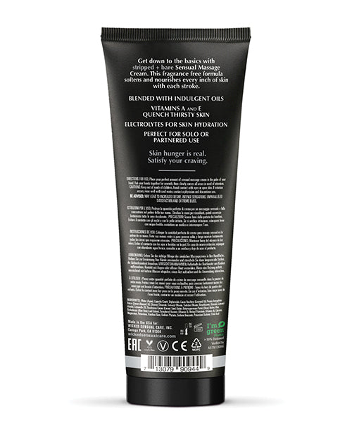 Wicked Sensual Care Wicked Sensual Care Stripped &amp; Bare Unscented Massage Cream - 4 oz - Image 2