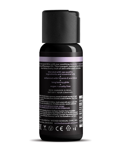 Wicked Sensual Care Wicked Sensual Care Lavender &amp; Rosemary Massage Oil - 4 oz - Image 2