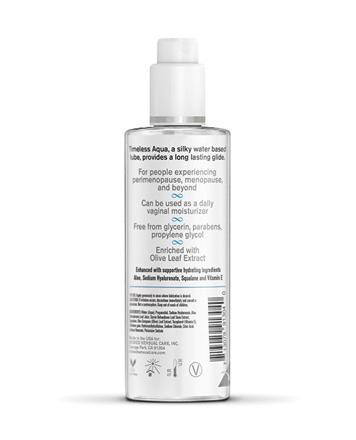 Wicked Sensual Care Wicked Sensual Care Simply Timeless Aqua Water Based Lubricant - 4 oz - Image 2