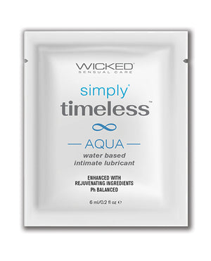 Wicked Sensual Care Wicked Sensual Care Simply Timeless Aqua Water Based Lubricant - .2 oz