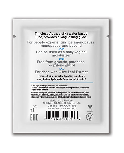 Wicked Sensual Care Wicked Sensual Care Simply Timeless Aqua Water Based Lubricant - .2 oz - Image 2