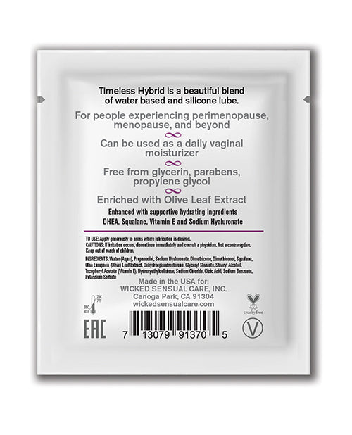 Wicked Sensual Care Wicked Sensual Care Simply Timeless Hybrid Water &amp; Silicone Lubricant - .2 oz - Image 2