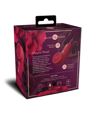 Secret Kisses Secret Kisses Rosegasm Playful Petal Finger Vibe - Red - Image 5