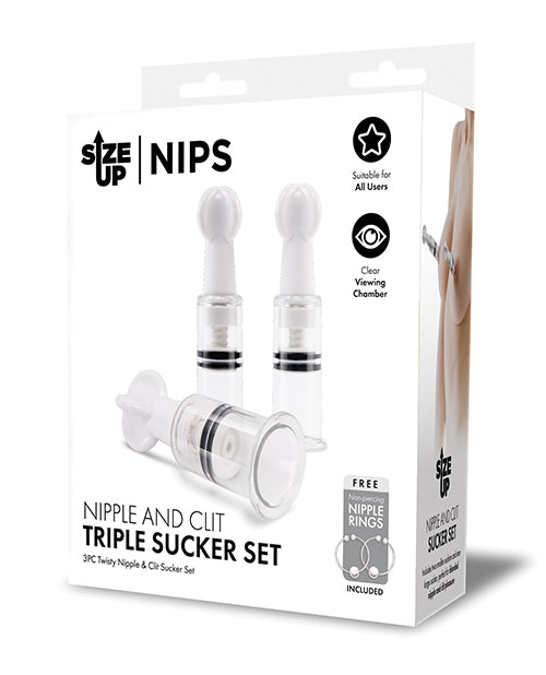 Size Up Size Up Nipple &amp; Clit Triple Sucker Set