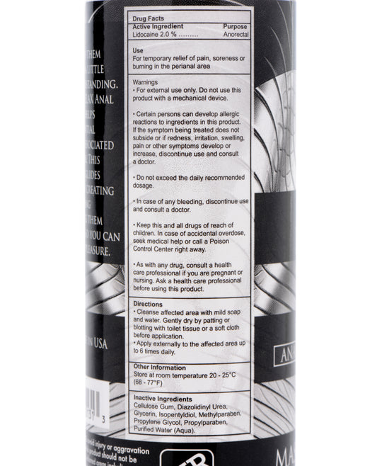 Master Series Master Series Ass Relax Desensitizing Lubricant - 4.25 oz - Image 2