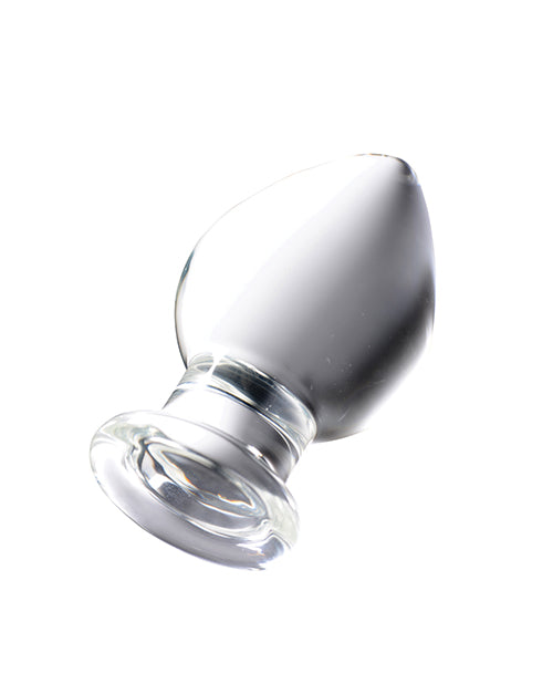 Prisms Erotic Glass Prisms Erotic Glass Molten Wide Glass Butt Plug - Clear - Image 2