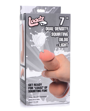 Loadz Loadz 7" Dual Density Squirting Dildo - Light - Image 4