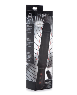 Master Series Master Series 8X Auto Pounder Vibrating &amp; Thrusting Dildo w/Handle - Black