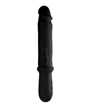Master Series Master Series 8X Auto Pounder Vibrating &amp; Thrusting Dildo w/Handle - Black - Image 2