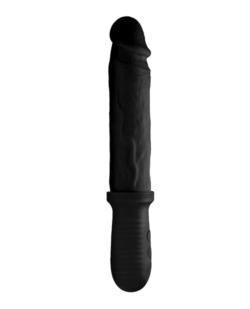 Master Series Master Series 8X Auto Pounder Vibrating &amp; Thrusting Dildo w/Handle - Black - Image 2
