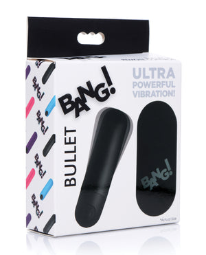 Bang! Bang! Vibrating Bullet w/Remote Control - Black