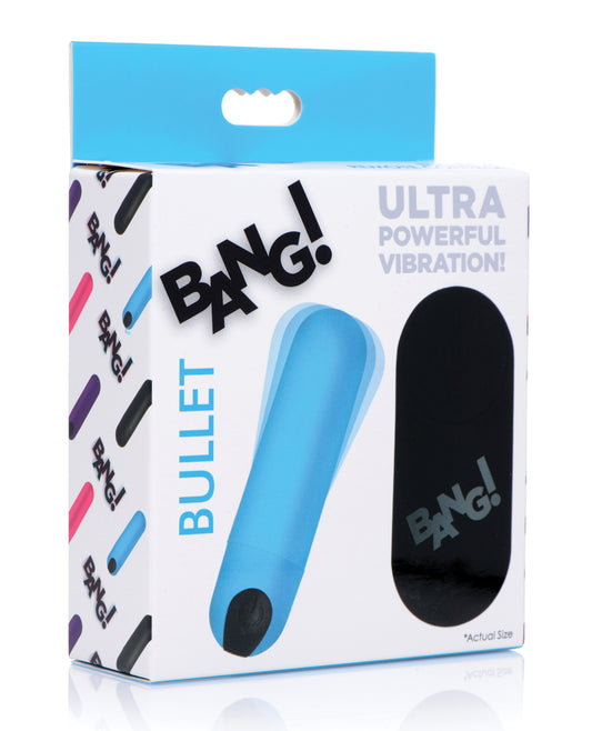 Bang! Bang! Vibrating Bullet w/Remote Control - Blue - Image 2