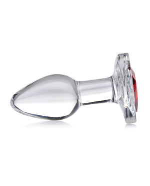 BootySparks Booty Sparks Red Heart Gem Glass Anal Plug - Small - Image 3
