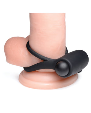 Bang! Bang! Vibrating Cock Ring &amp; Bullet w/Remote Control - Black - Image 3