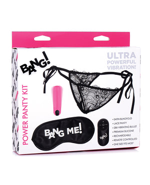 Bang! Bang! Power Panty &amp; Blindfold Kit - Pink - Image 2