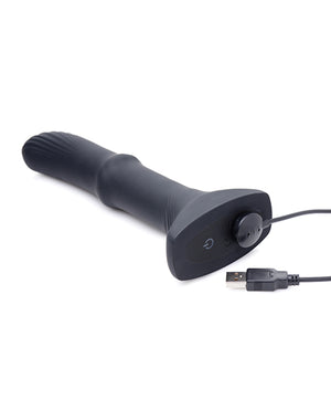 ThunderPlugs ThunderPlugs Sliding Shaft Silicone Vibrator w/Remote - Black - Image 5