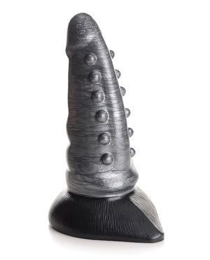 Creature Cocks Creature Cocks Beastly Tapered Bumpy Silicone Dildo - Silver/Black - Image 3