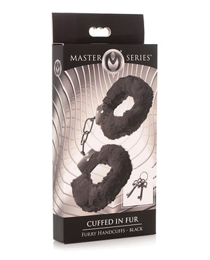 Master Series Master Series Cuffed in Fur Furry Handcuffs - Black