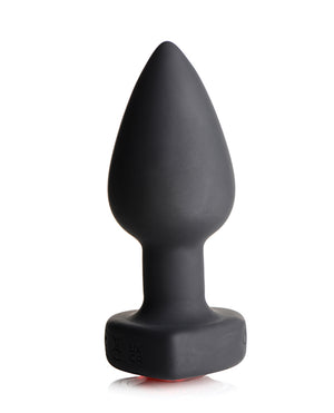 Booty Sparks 28X Silicone Vibrating Red Heart Anal Plug w/Remote - Small - Image 2