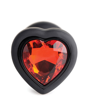 Booty Sparks 28X Silicone Vibrating Red Heart Anal Plug w/Remote - Small - Image 5
