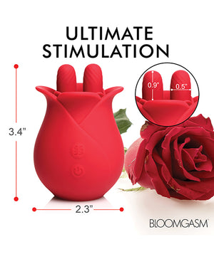 Bloomgasm Bloomgasm The Rose Fondle 10X Massaging Clit Stimulator - Red - Image 5