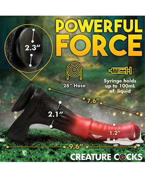 Creature Cocks Creature Cocks Centaur Explosion Squirting Silicone Dildo - Black/Peach - Image 5