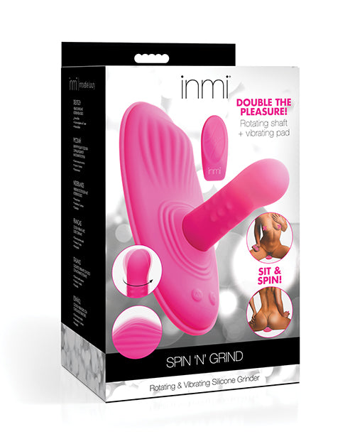 Inmi Inmi Spin N' Grind Rotating &amp; Vibrating Silicone Grinder - Pink
