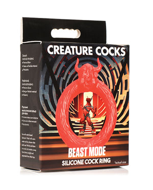 Creature Cocks Creature Cocks Beast Mode Silicone Cock Ring - Red