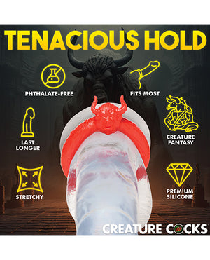 Creature Cocks Creature Cocks Beast Mode Silicone Cock Ring - Red - Image 4