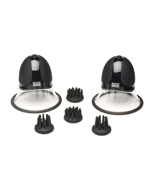 Size Matters 10X Rotating Silicone Nipple Suckers w/4 Attachments - Black - Image 3