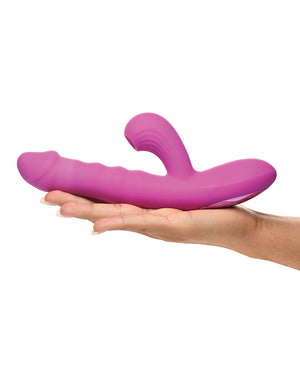 Bang! Bang! Thrusting &amp; Sucking Rabbit Vibrator - Purple - Image 4