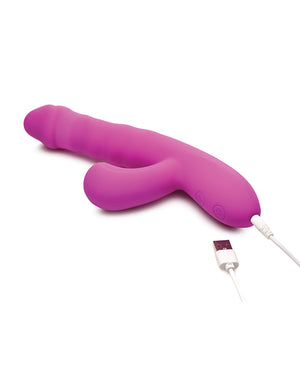 Bang! Bang! Thrusting &amp; Sucking Rabbit Vibrator - Purple - Image 5